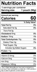 GoGo SqueeZ Fruits & VeggieZ Boulder Berry Nutrition Facts
